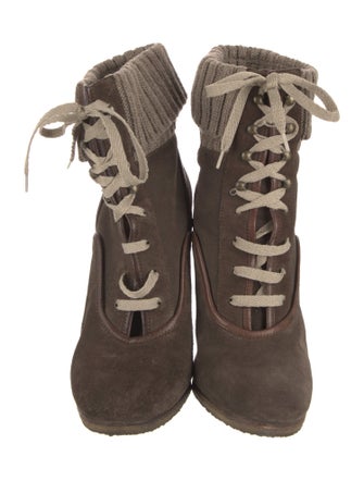 Chloé Suede Lace-Up Boots
