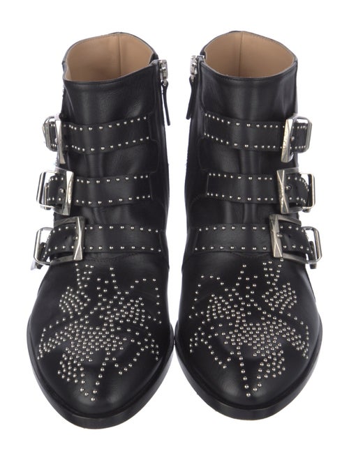 Chloé Leather Studded Accents Western Boots