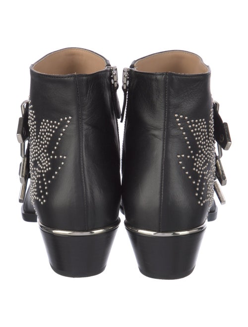 Chloé Leather Studded Accents Western Boots