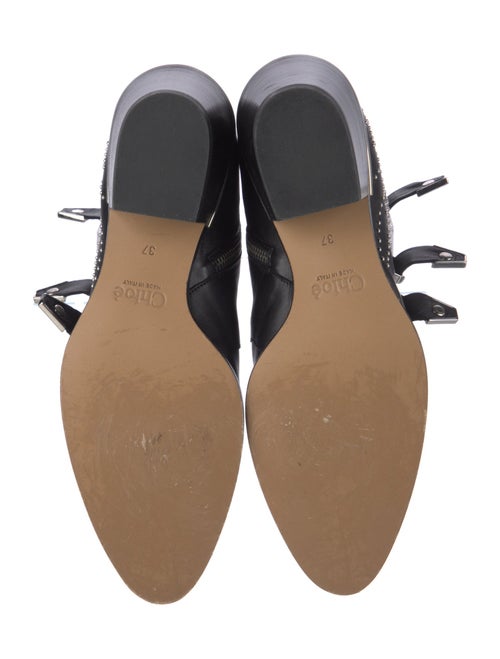 Chloé Leather Studded Accents Western Boots