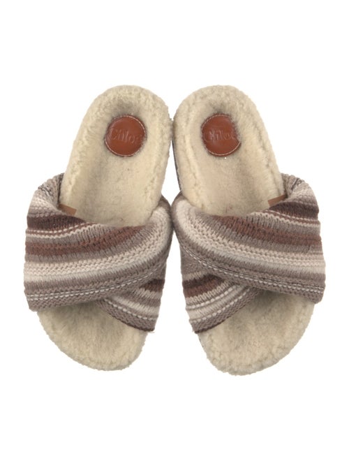 Chloé Crochet Trim Slides