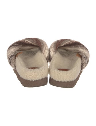 Chloé Crochet Trim Slides