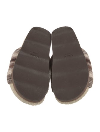Chloé Crochet Trim Slides