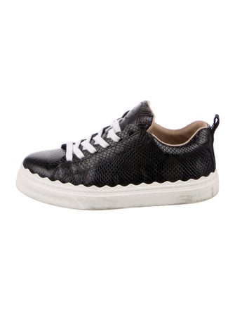 Chloé Embossed Leather Sneakers