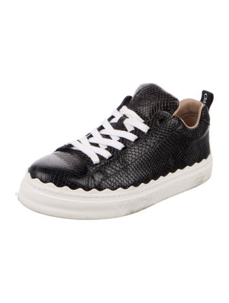 Chloé Embossed Leather Sneakers