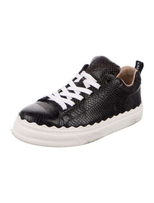 Chloé Embossed Leather Sneakers