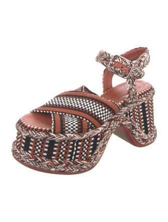 Chloé Striped Slingback Sandals