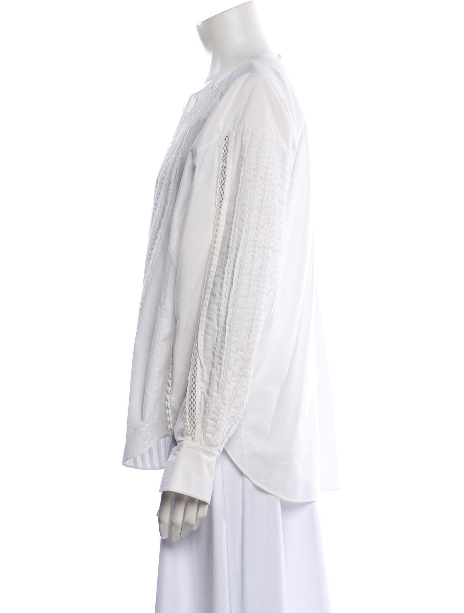 Chloé Crew Neck Long Sleeve Blouse