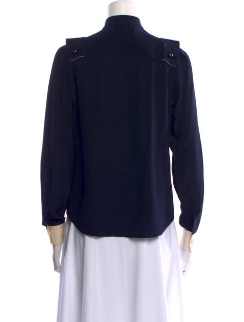 Chloé Silk Long Sleeve Button-Up Top