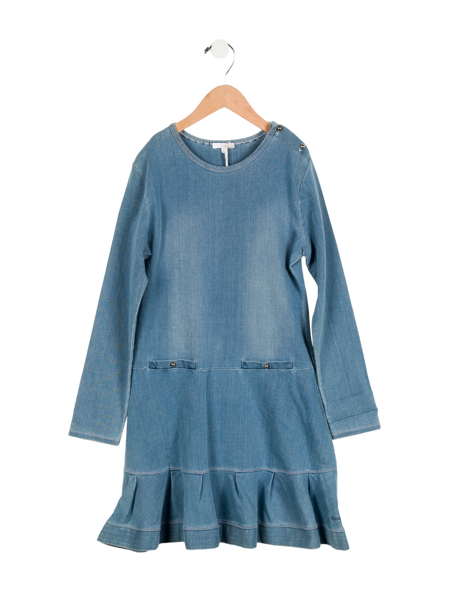 Chloé Girls' Denim Dress w/Tags