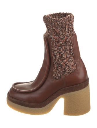 Chloé Leather Sock Boots