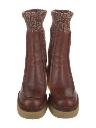 Chloé Leather Sock Boots