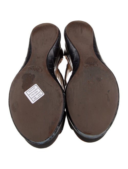 Chloé Embossed Leather Sandals