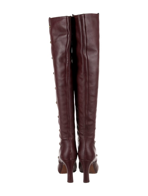 Chloé Leather Studded Accents Boots