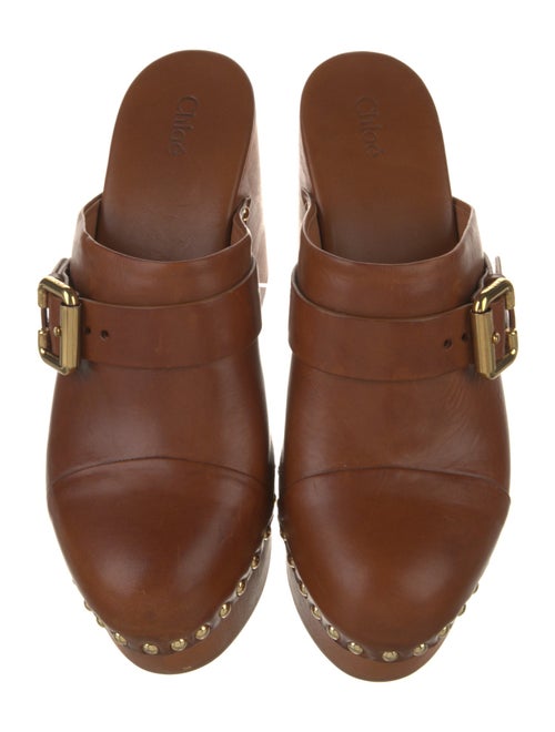 Chloé Leather Studded Accents Mules