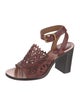 Chloé Leather Lasercut Accents Sandals