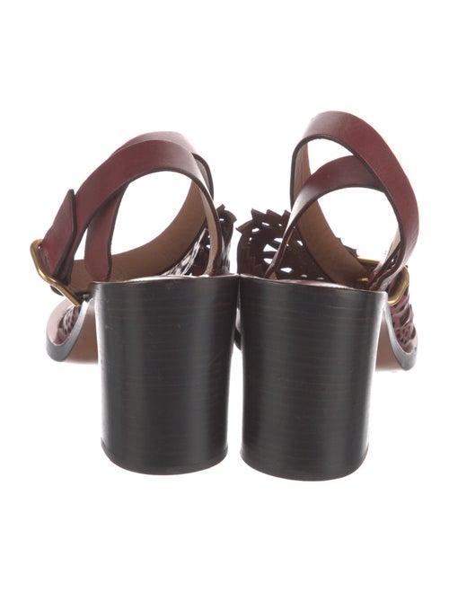 Chloé Leather Lasercut Accents Sandals