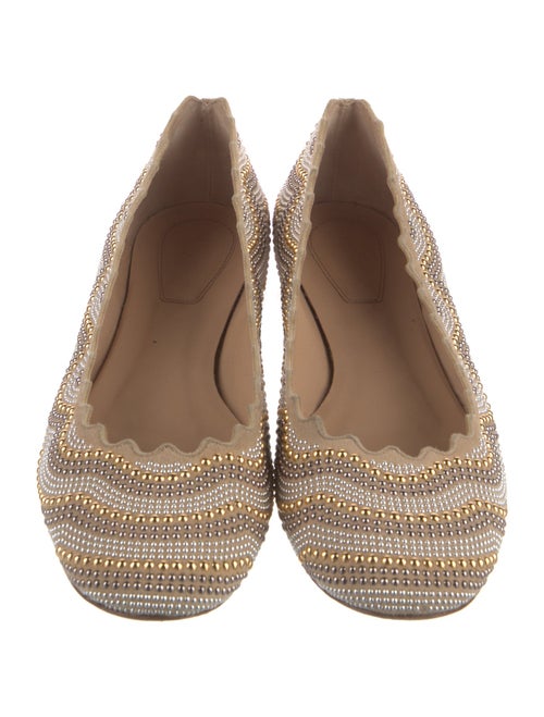 Chloé Suede Printed Ballet Flats