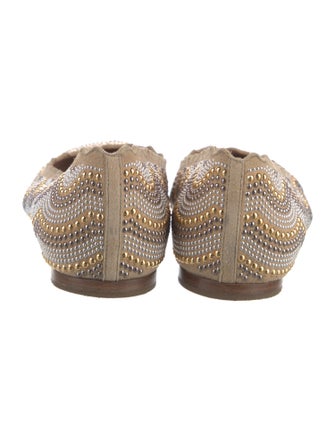 Chloé Suede Printed Ballet Flats