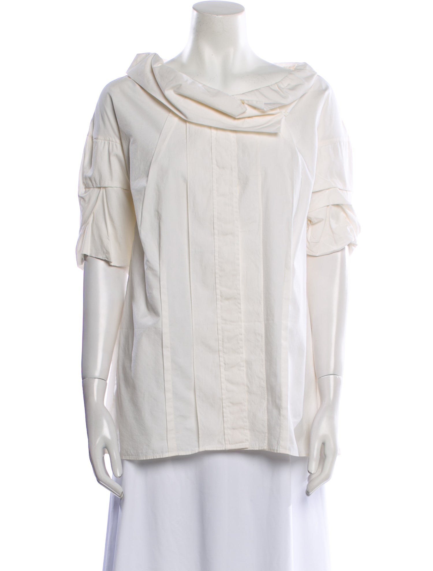 Chloé Cowl Neck Short Sleeve Tunic