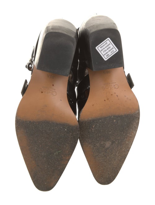 Chloé Leather Cutout Accent Pumps