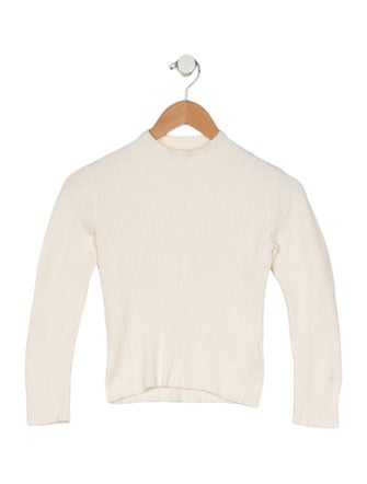 Chloé Girls' Wool Long Sleeve Mock Neck Top