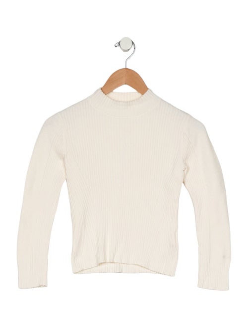 Chloé Girls' Wool Long Sleeve Mock Neck Top