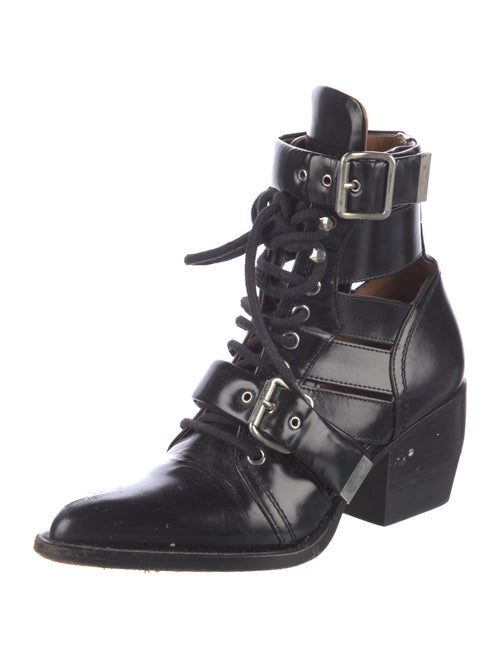 Chloé Patent Leather Lace-Up Boots
