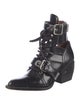 Chloé Patent Leather Lace-Up Boots
