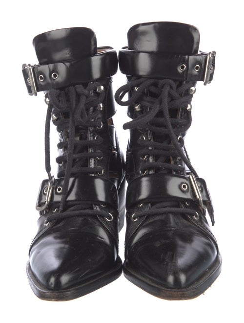 Chloé Patent Leather Lace-Up Boots