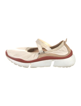 Chloé Leather Colorblock Pattern Sneakers
