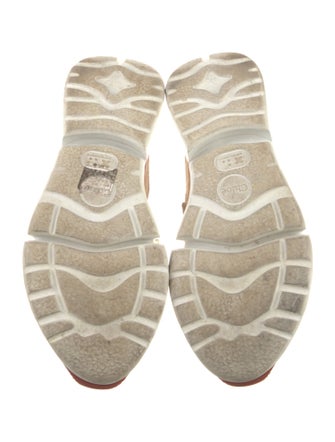 Chloé Leather Colorblock Pattern Sneakers