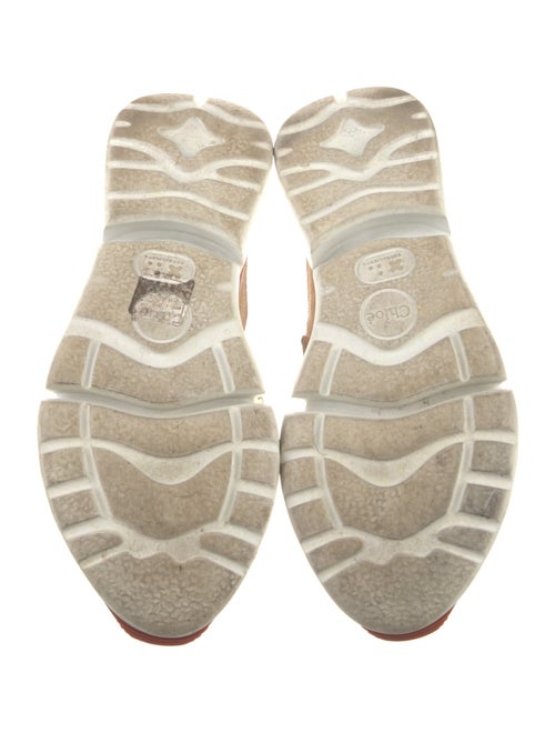 Chloé Leather Colorblock Pattern Sneakers