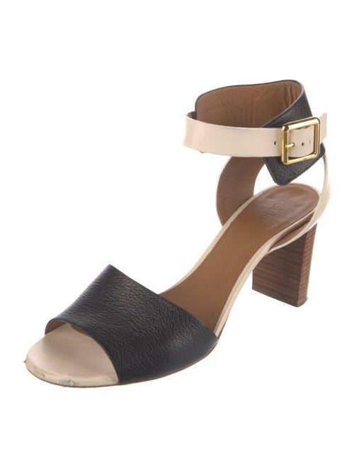 Chloé Leather Colorblock Pattern Sandals