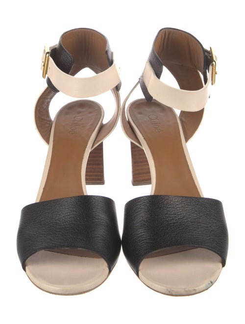 Chloé Leather Colorblock Pattern Sandals