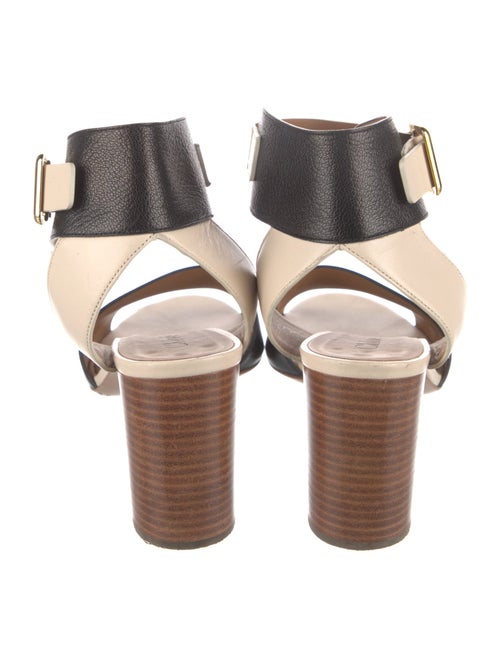 Chloé Leather Colorblock Pattern Sandals