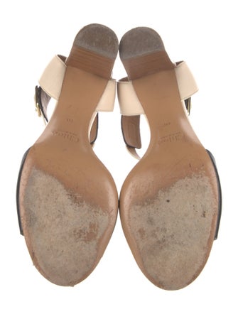 Chloé Leather Colorblock Pattern Sandals