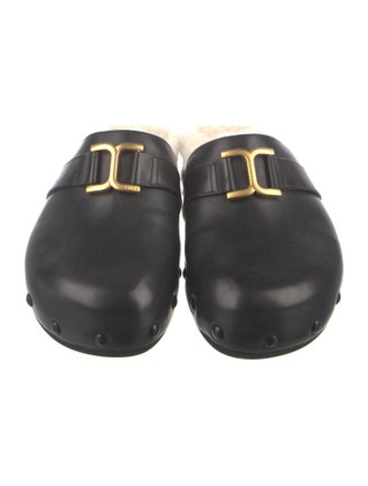 Chloé Leather Studded Accents Slides