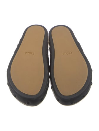 Chloé Leather Studded Accents Slides