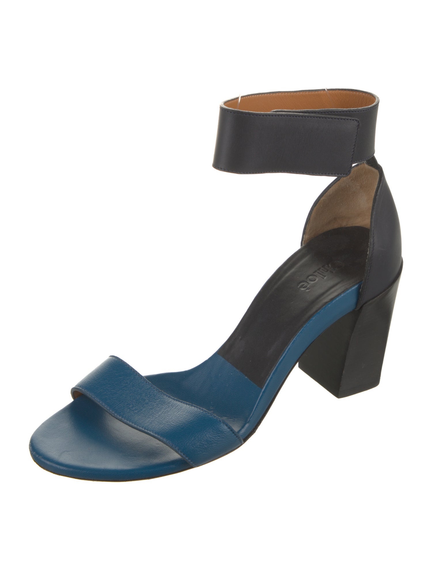 Chloé Leather Colorblock Pattern Sandals