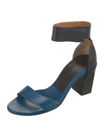 Chloé Leather Colorblock Pattern Sandals