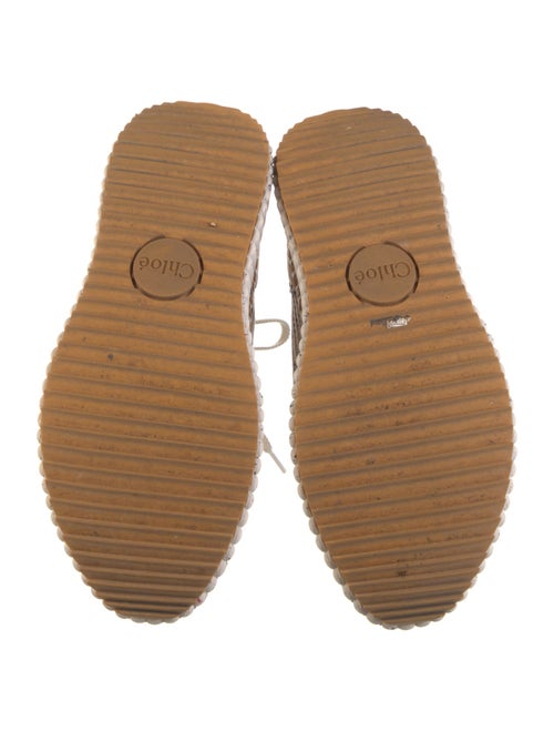 Chloé Colorblock Pattern Leather Trim Embellishment Sneakers