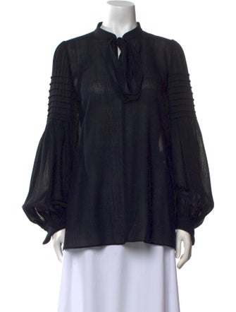 Chloé Silk Crew Neck Blouse