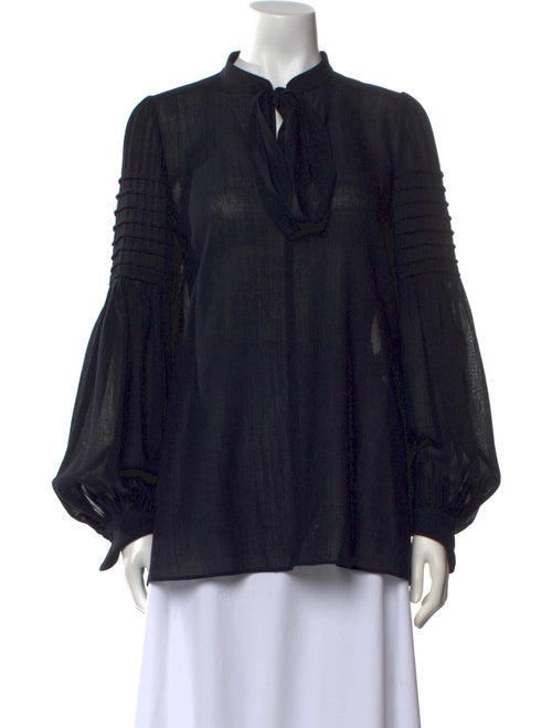 Chloé Silk Crew Neck Blouse
