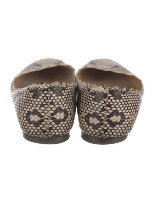 Chloé Leather Animal Print Ballet Flats