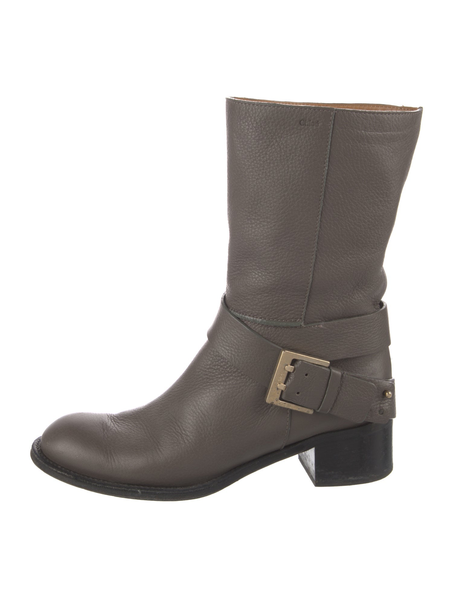 Chloé Leather Moto Boots