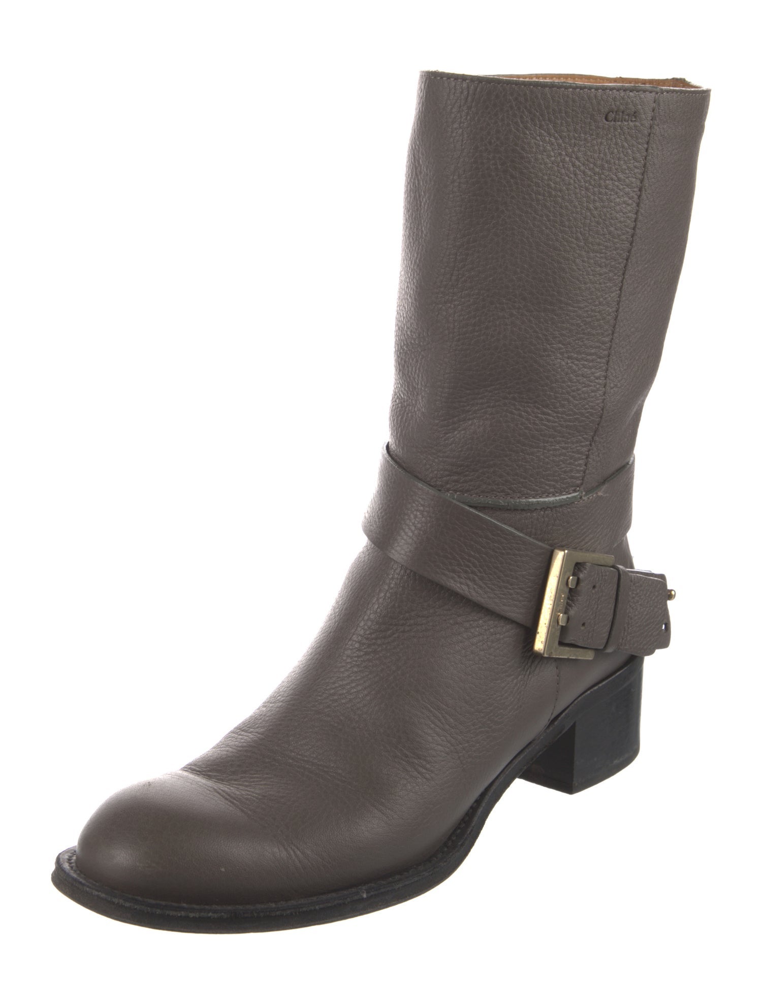 Chloé Leather Moto Boots
