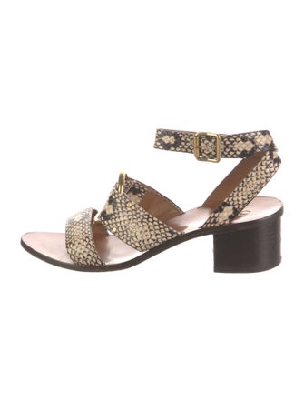 Chloé Leather Animal Print Sandals