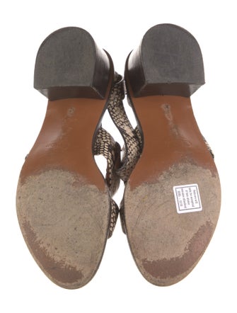 Chloé Leather Animal Print Sandals