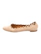 Chloé Suede Scalloped Accent Ballet Flats